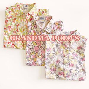 BULK LOT - Set of 7 Leon Levin Patterned Women's Polo T-Shirts